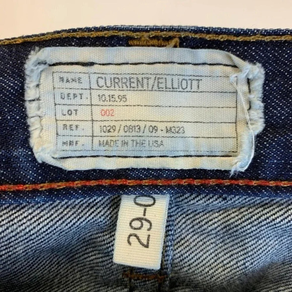 Current Elliott Men's The Slim Taper Distressed Mid Rise In Cove‎ Jeans SZ 29x33 - Picture 8 of 14